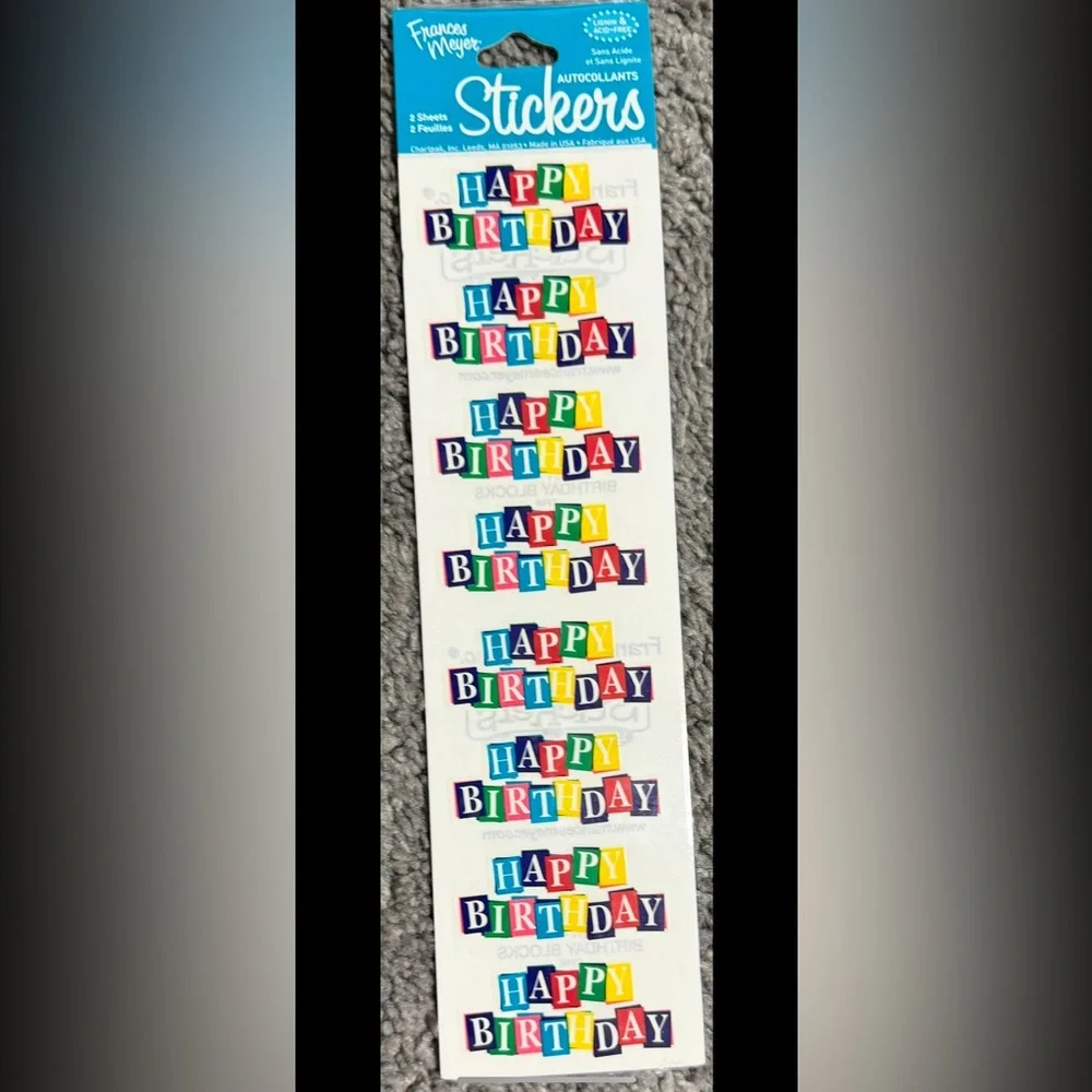 $2 Colorful Birthday Party Stickers. $2 WITH ANY $10 ORDER OR MORE